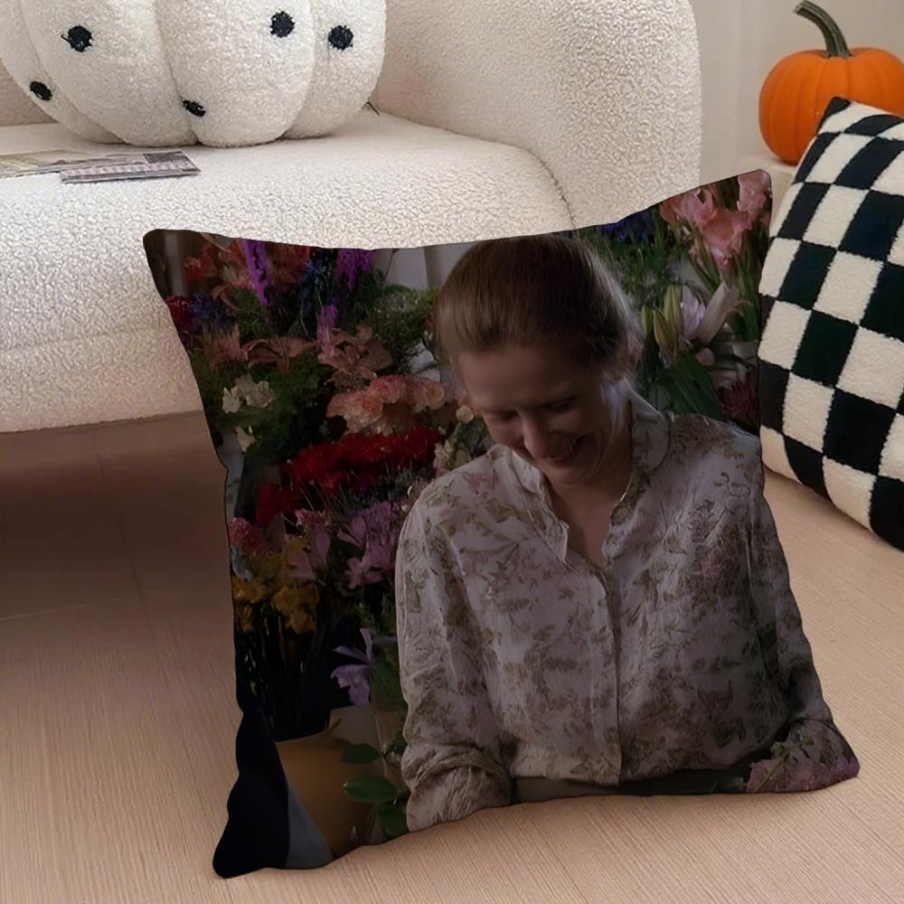 RRuth Fisher Cushion Cover Throw Pillow Cover Hidden Button Durable Polyester Chair Cushion