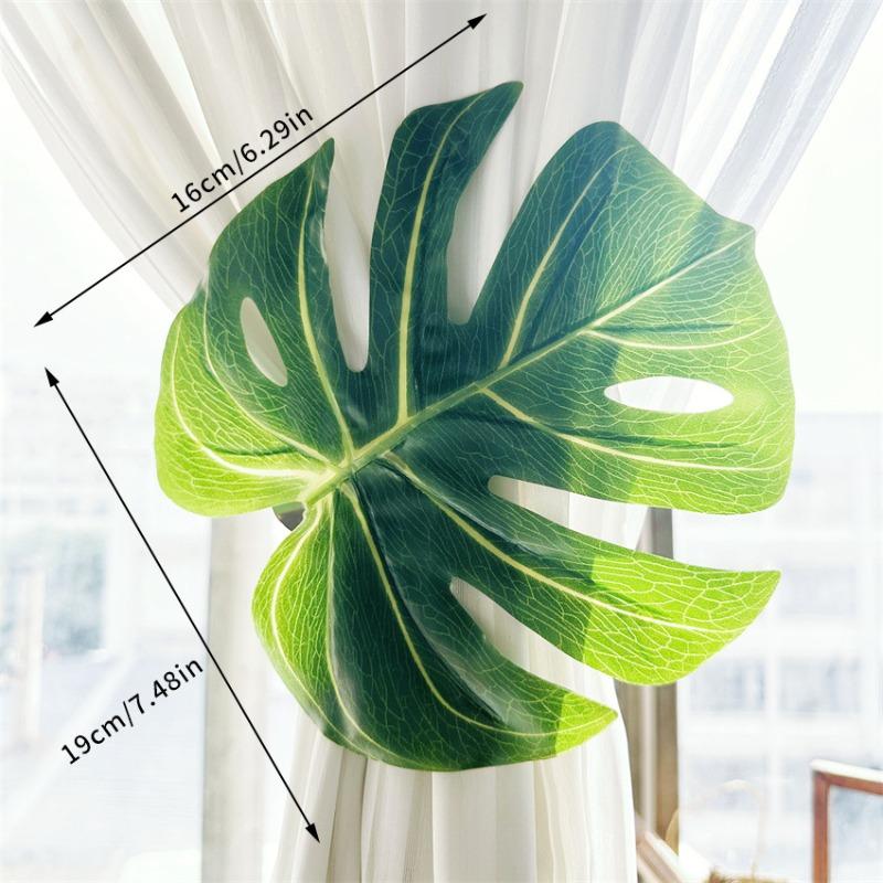 

Simulated Green Plant Curtain Buckle Ring Strap Creative Turtle Back Leaf Ornament Pendant Tie Buckle Door Curtain Clip зелёный