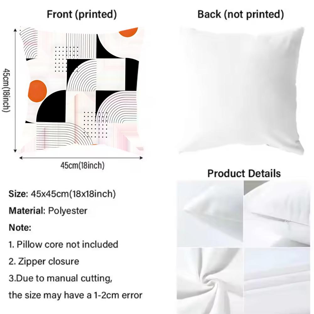 B-Bauhaus Designs Famous Cushion Cover Pattern Printed Pillowcase for Living Room Sofa Cushion Cover & Bedroom Decor