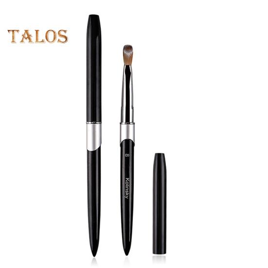 Nail Art Brush Metal Handle Soft Faux Mink Bristles Multifunctional UV Gel Carving Pen Professional Manicure Tool Nail Acrylic Liquid Powder