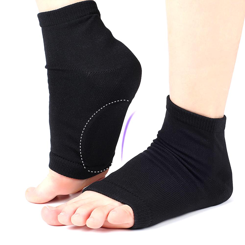 1 paire de chaussettes de fasciite avec manchon de Compression de cheville de soutien de voûte plantaire, chaussettes de Compression sans doigts pour soulager la douleur du pied, gonflement de la cheville
