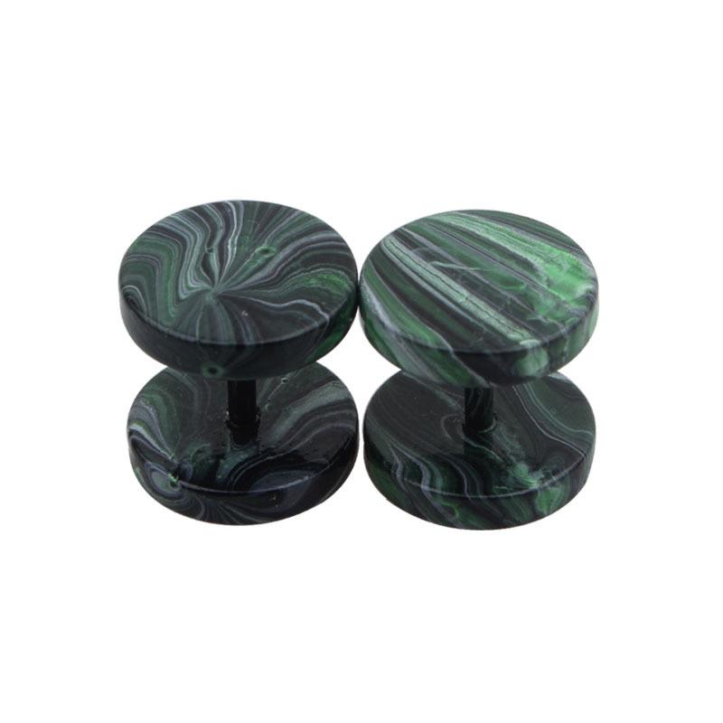 2pcs 16G Colorful Stainless Steel Round Stud Earrings For Women Dumbbell Piercing Earrings Men Punk Jewelry 8mm 10mm