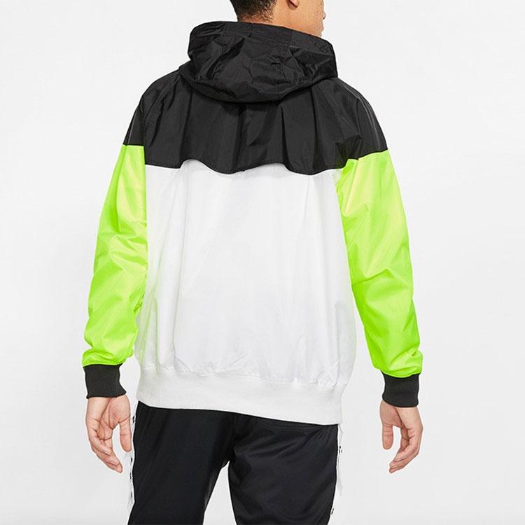 Nike Spring/Summer 2020 Color-Block Casual Windbreaker Men Jackets Fluorescent-Green AR2192-103