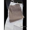 2025 Elegant Khaki Summer Set: Stylish Hollowed-Out Top & Outfit