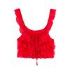 Spring 2026 European & American Style Lace Layered Spaghetti Strap Top