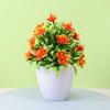 Compact Design Faux Flowers Indoor Décor Potted Plant