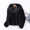 Big Fur Collar Faux Fur Jacket Women Winter Plush Coat Female Long Sleeve Fluffy Jacket Fashion Overcoat