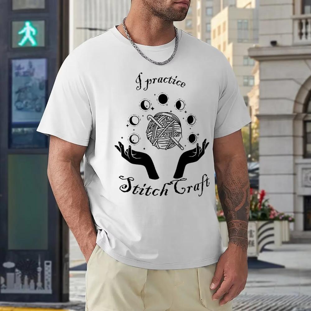 Crewneck I Practice StitchCraft For Sale T-shirt  Campaign Top Tee Novelty Funny Joke Leisure USA Size