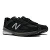 New Balance NB 990 V5 Vintage Textile, Leather Cushioning, Wear Resistant Low Top Running Shoes Men's Black 2E Width M990BK5(2E)