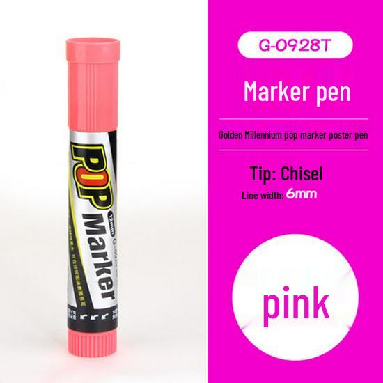 Jin Wannian POP 12-Color 6mm Chisel Tip Marker Set for Posters and Ads