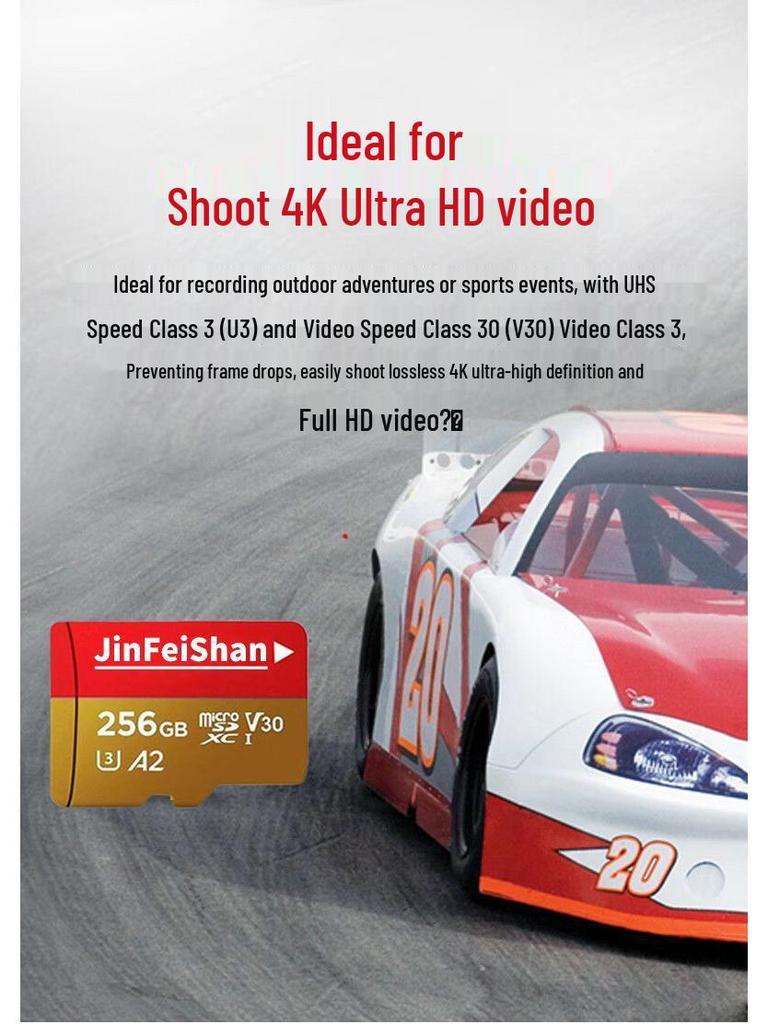 DJI Pocket 2/3 Compatible 128GB TF Card for 4K Panoramic Action Camera