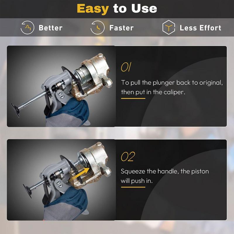 Car Brake Caliper Press Tool Steel Brake Pad Adjuster Heavy Duty Piston Spreader Disc Separator For Most Vehicles