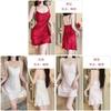 Satin Butterfly Print Sleepwear Set With V Neck And Chest Padded For Women