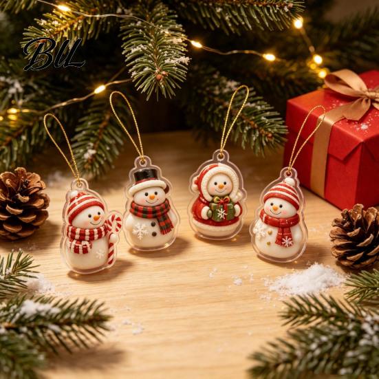 Advent Calendars for Girls Boys Snowman Christmas Countdown Calendar, 24-Day Acrylic Ornament Set with Winter Birthday Gifts Children Figures,