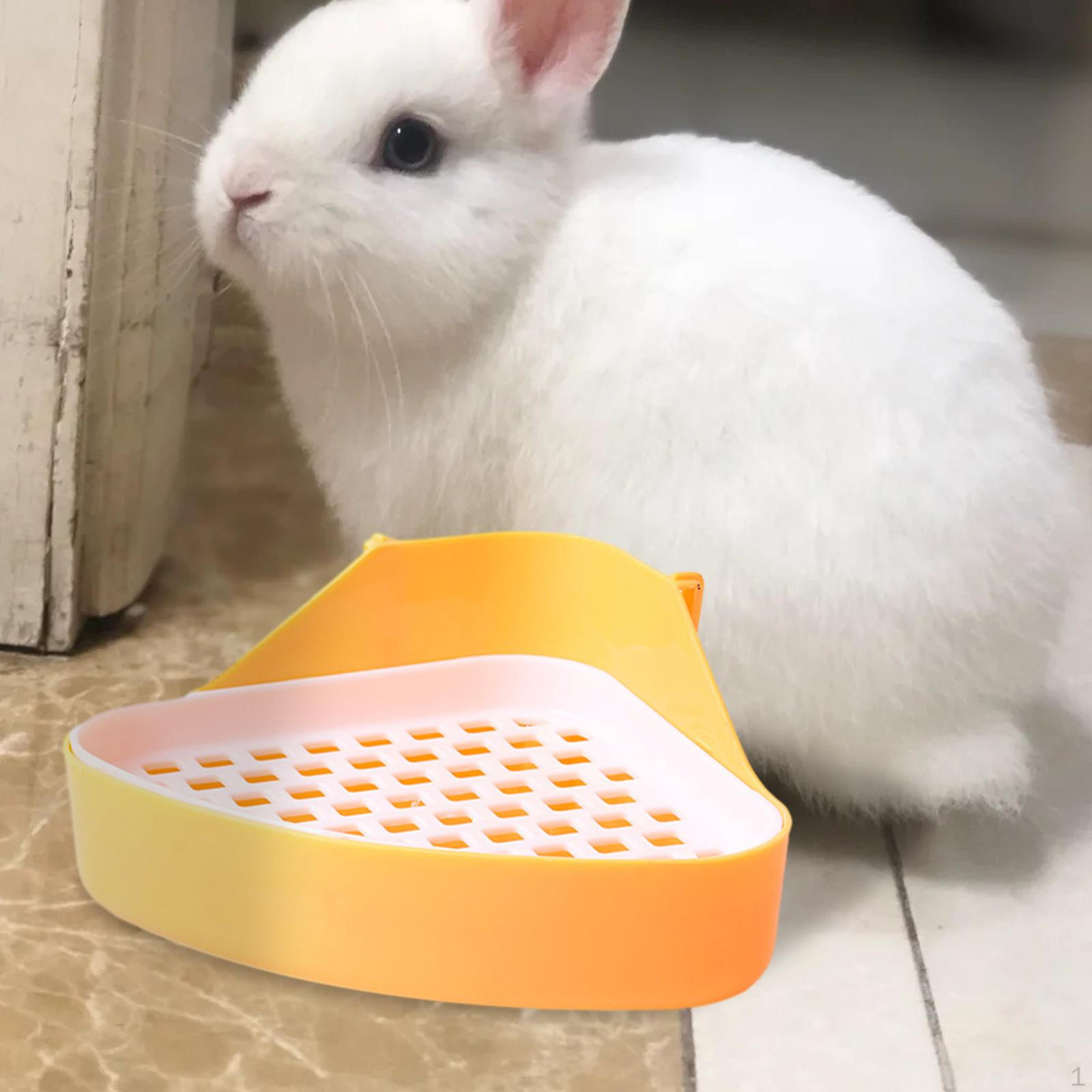 

Litter Box Corner Easy to Clean Removable Dump Tray Pee Pan Bedpan for Birds Pet жовтий