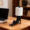 Cat Toilet Paper Holder Desktop Fun Roll Paper Holder Black Leopard Cat Toilet Roll