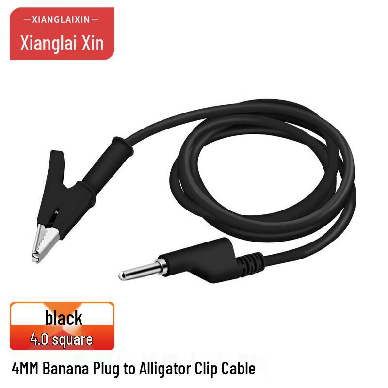XLX Stackable DCC Power Test Lead 4mm Banana Plug To 10mm Alligator Clip