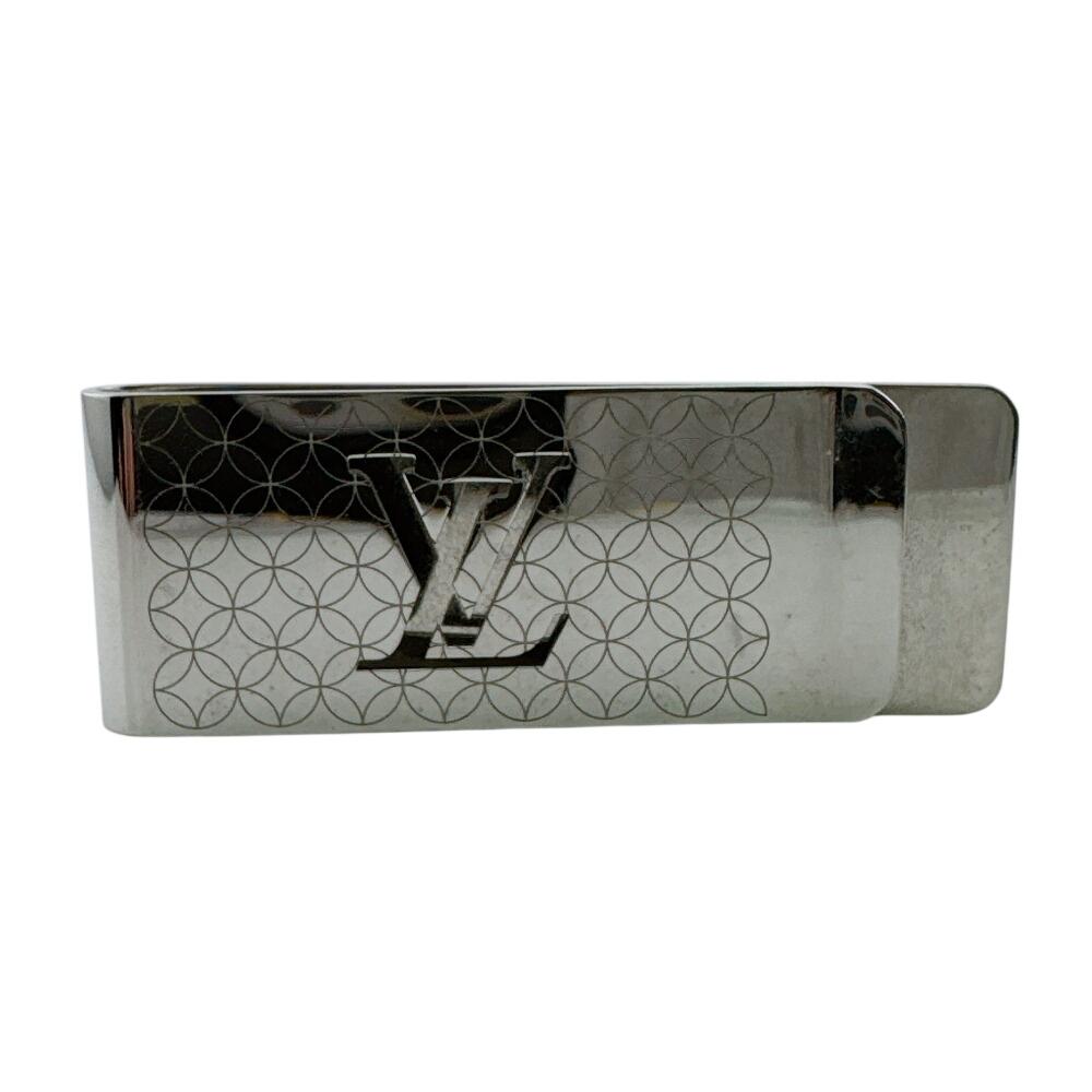 LOUIS VUITTON M65041 steel Bill Clip Champs Elysées Money clip Silver steel Used