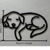 Dog Metal Wall Art, Puppy Wall Decor, Dog Lovers Gift for Mom, Metal Hanging, Animal Minimalist, Pet Home Decor