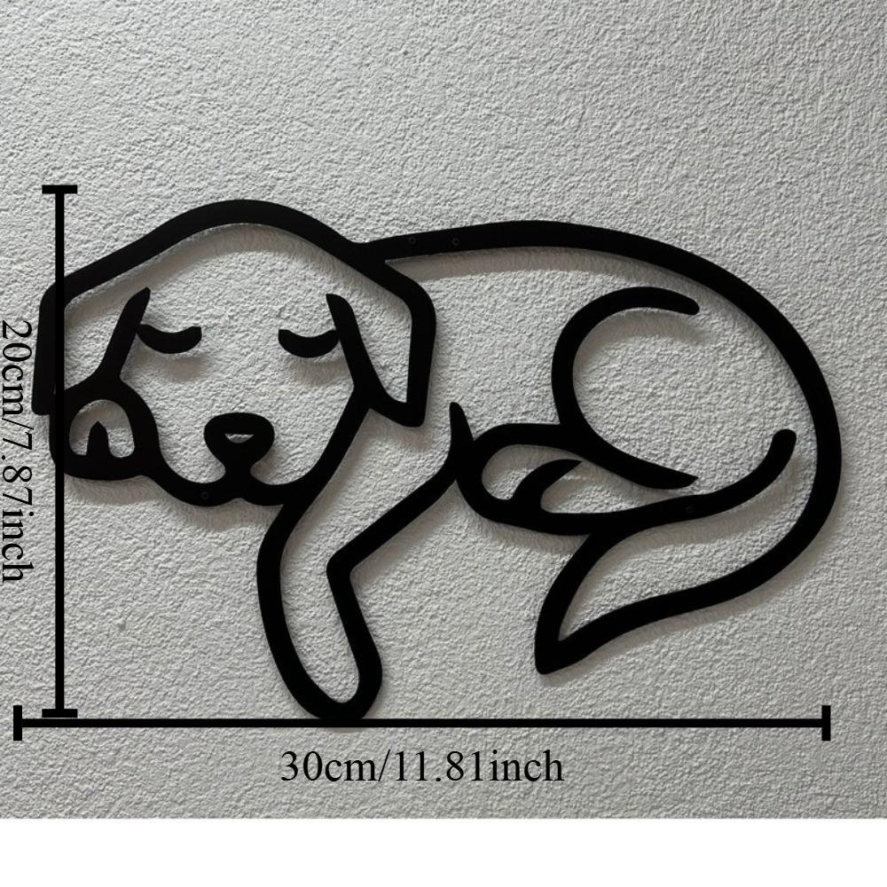 Dog Metal Wall Art, Puppy Wall Decor, Dog Lovers Gift for Mom, Metal Hanging, Animal Minimalist, Pet Home Decor