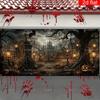 1 Pezzo Felice Halloween! Gli Stendardi di Sfondo per Garage Sono Perfetti Per Aggiungere Un'Atmosfera Spettrale a Terrazzi, Giardini e Feste a Tema