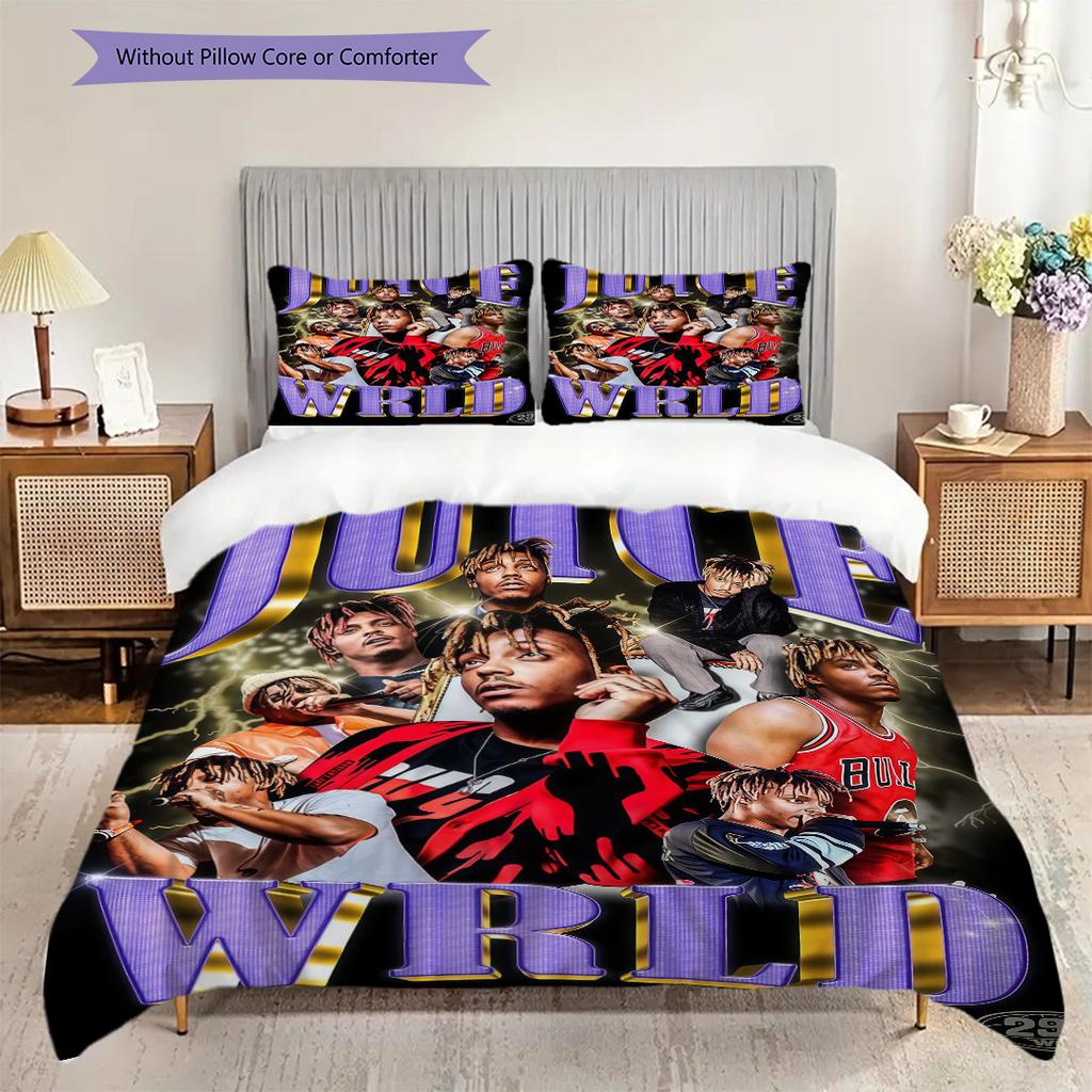 Juice Wrld Celebration Life Music Bedding 1 Duvet Cover 2 Pillowcase Without Core Duvet Cover And Pillowcase Christmas Birthday Gift