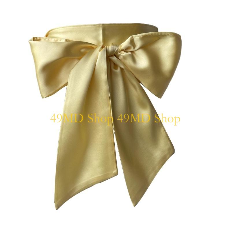 49MD 250cm Bowknot Waist Belt Dress Decoration Waist Strap Women's Skirt Waistband Long Ribbon Bowknot Wide Belt Girdle