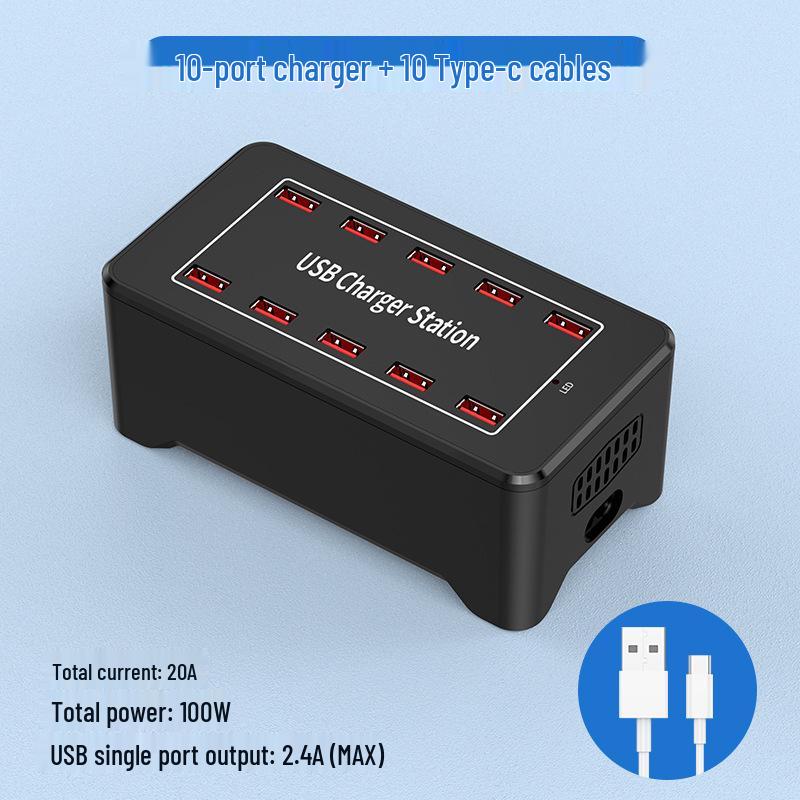 Multi-Port USB Fast Charger: Smart Desktop Charging Station for Multiple Devices