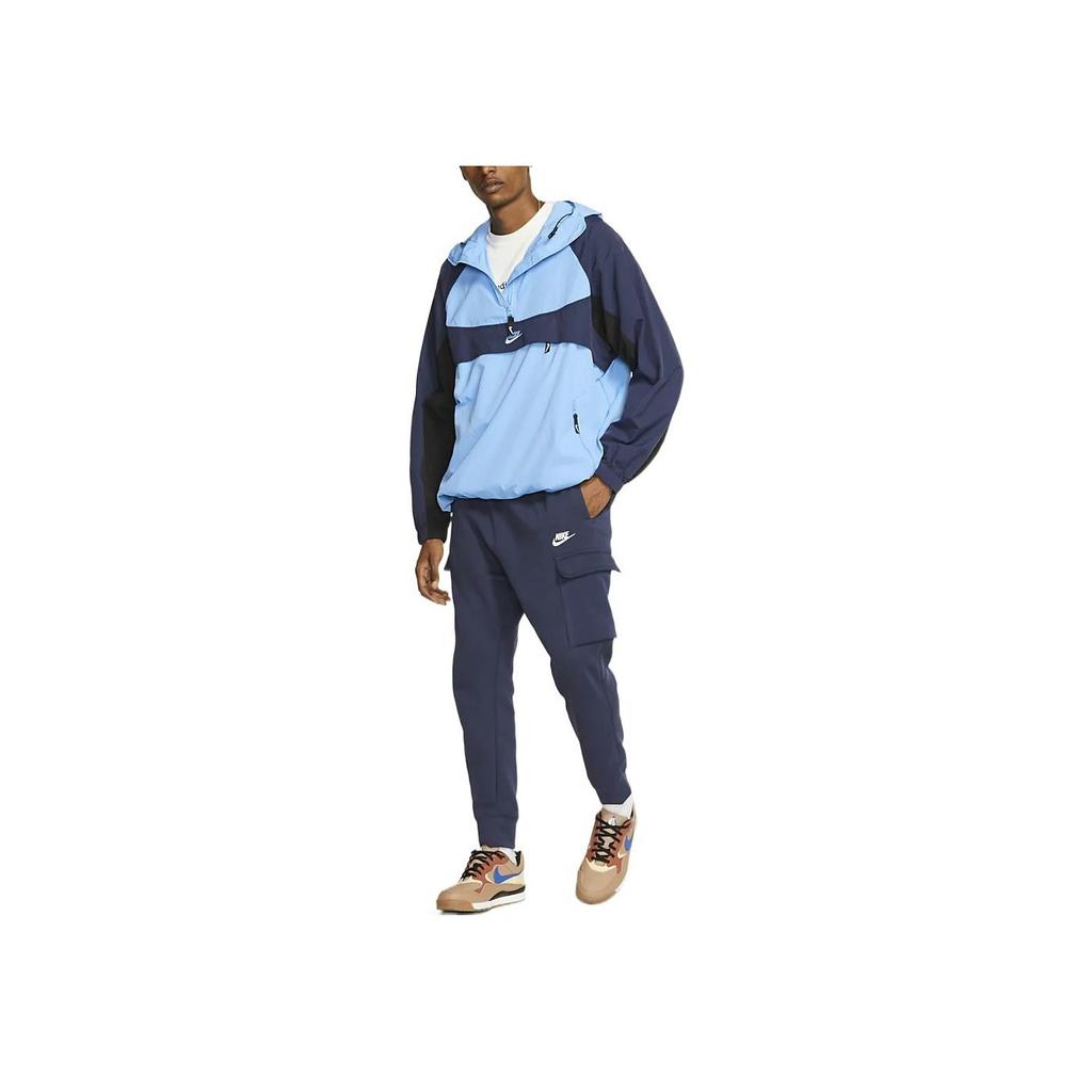 Nike Embroidered Logo Joggers Men Bottoms Blue CD3129-410