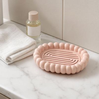 Soap Box, with Hollow Drainage Layer Design, Matte Surface Soap Holder, for Home And Dormitory Countertops