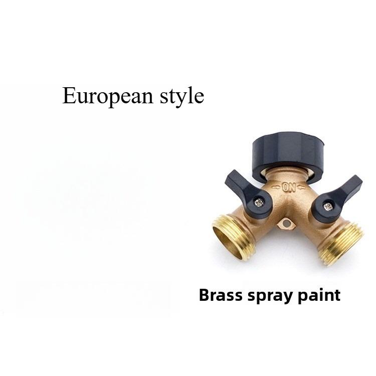 

Латунный 2-ходовой разветвитель для садового шланга 3/4 дюйма Y-образный кран Соединитель для полива Распределитель для уличного крана 1/2/3 шт.