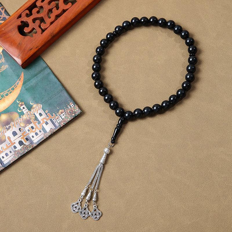 33-Bead Tassel Alloy End Rosary Tasbih Prayer Beads for Muslims