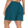 CHARMLEAKS Plus Size Swim Shorts for Women High Waisted Board Shorts Tankini Swimsuit Bottom with Pockets