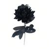 Halloween Artificial Flowers With Spider Black Faux Dahlia With Stem For Vase Gothic Table Centerpieces Home Party Decor