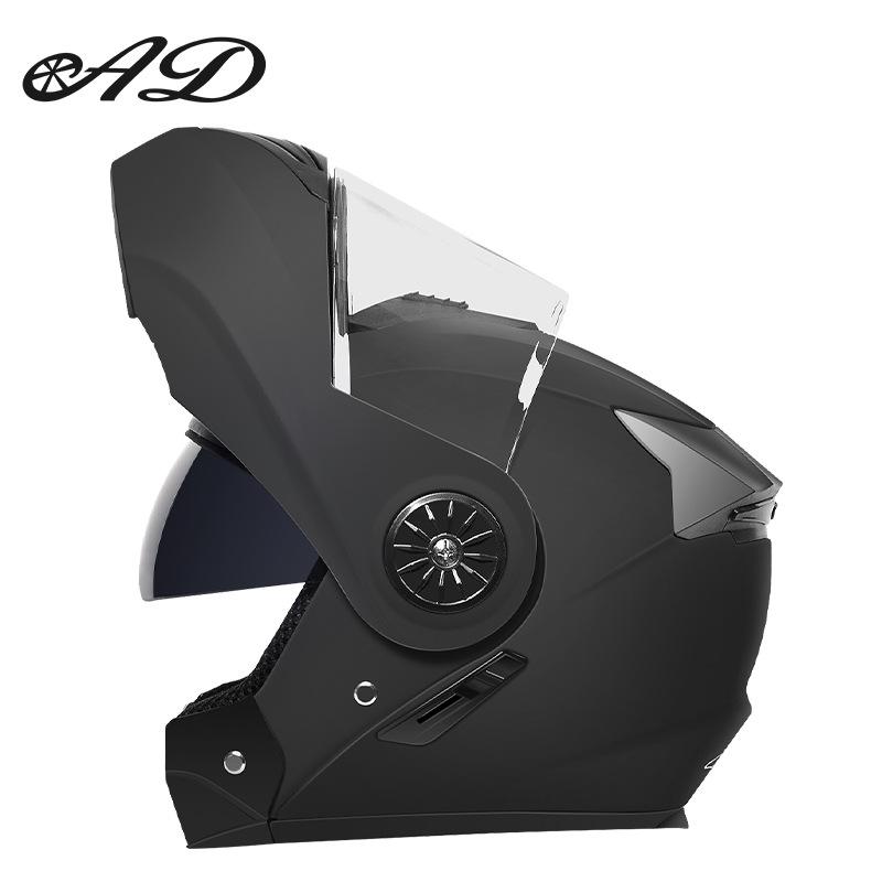 3C Certified Flip-Up Motorcycle Helmet with Dual Mirrors for All Seasons - Unisex Full Face Design for Winter