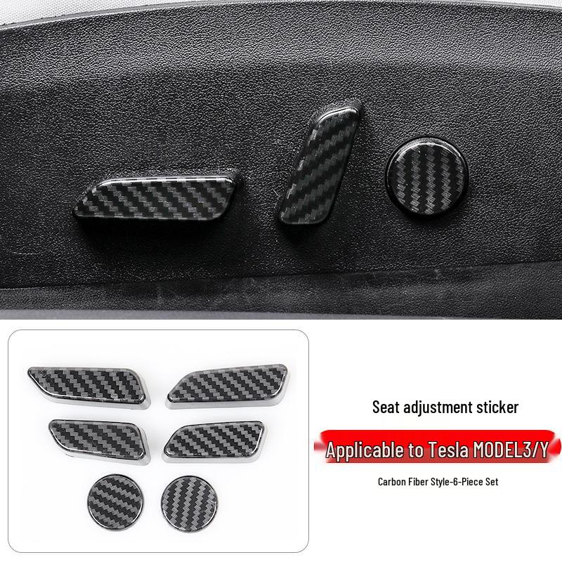 Tesla Model 3/Y Carbon Fiber Interior Console & Steering Wheel Trim