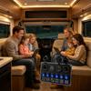 Weatherproof 6 Way 12V Push Button Panel With Illuminated Battery Display For Automobile Boat Trailer