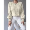 Women'S Chunky Sweater - Beige/Neutral-Toned Sweater for Fall/Winter, Cozy Sweater for Everyday & Formal Outfits, Women'S Sweater Clothing