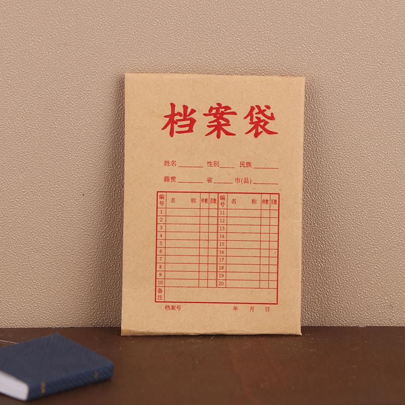 1/12 Dollhouse Simulation Kraft Paper Document Bags Dollhouse Study Office School Stationery Decoration Dolls House Accessories