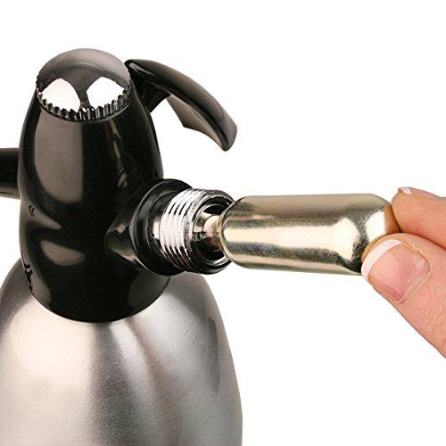 Soda Water Siphon  Ultimate  Aluminum  Soda Maker  1 Liter - Make Soda Infusions  - Uses Standard C