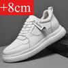 Big Size Lift Men Sneakers Elevator Shoes Heightening Height Increase Insole 7-8CM High Heels Shoes  Leather Sport Shoes