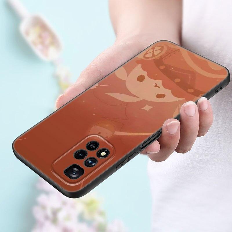 Genshin Impact Logo Phone Case For Xiaomi Redmi Note 11 10 9 8 Pro 11T 5G 10T 10S 9S 9T 9i 9C 9A 8T Soft TPU Black Cover Funda