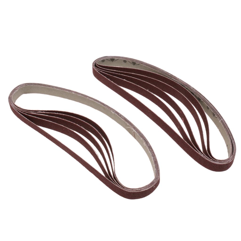 10 Assorted Sanding Sander Belts 330x10mm, 762x25mm, 457x13600 GRIT