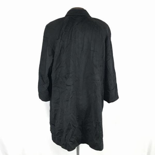 Czysty kaszmir/Długi płaszcz Chester/Damski LXL/Czarny/Duży rozmiar/Okrycie wierzchnie(UŻYWANY)