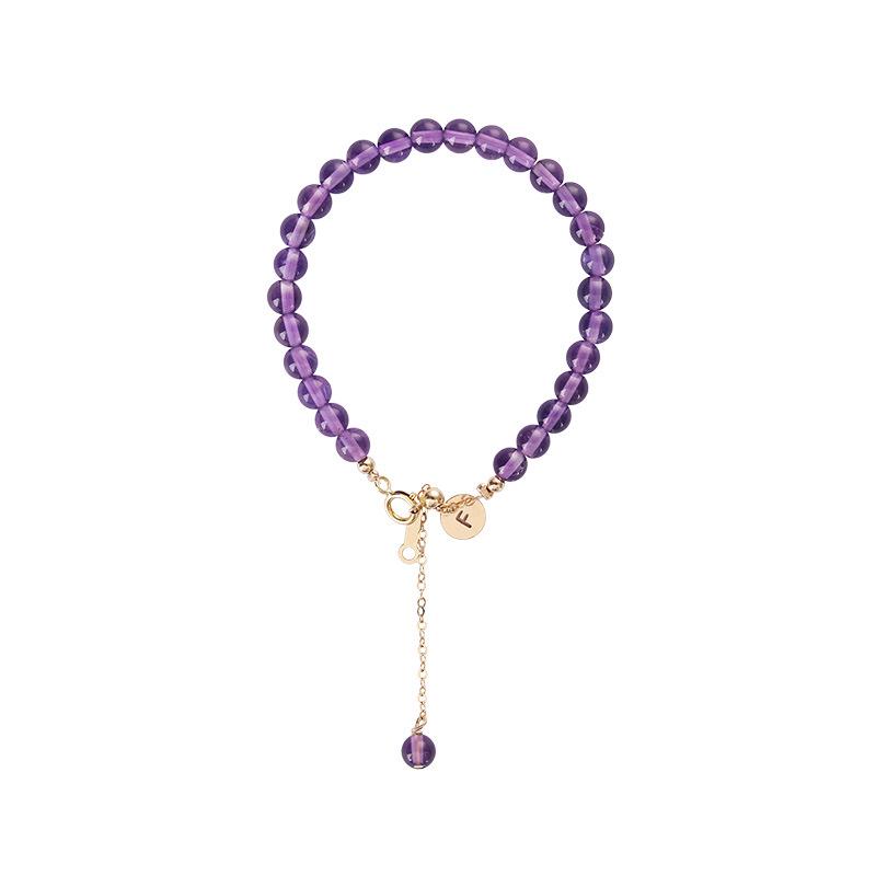 

Цяоэн Изысканный Натуральный Уругвайский Аметистовый Кристалл Браслет для Девочек 13cm-16cm Adjustable