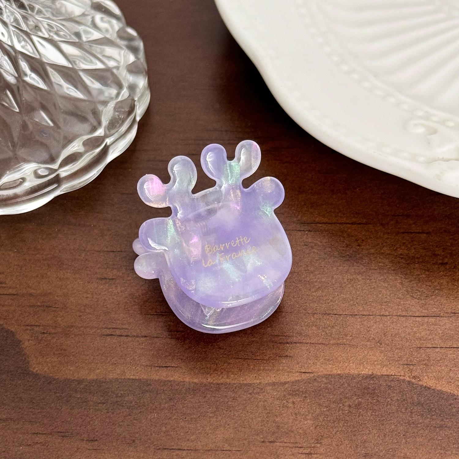 

Элегантная мини-заколка-краб для волос с красочным ацетатным дизайном для женщин, модная Colorful Purple 3cm