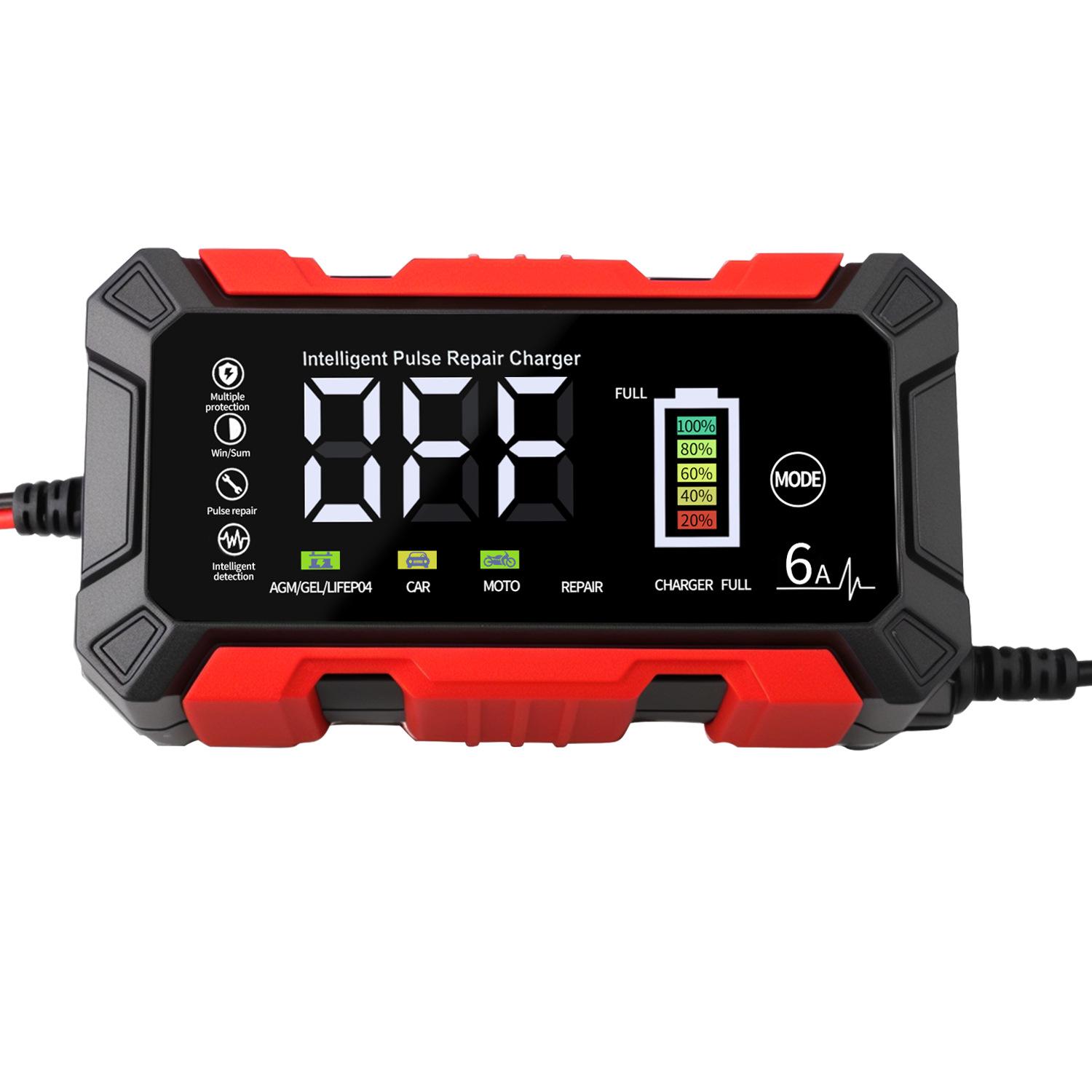Умное зарядное устройство 12В 6А для автомобиля и мотоцикла 12V6A (Japan Plug)