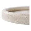 Plateau rond en travertin naturel Ø 25,5 cm