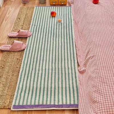 Bedroom Carpet Bedside Long Strip Floor Mat Girls Room Striped Foot Mats Soft Fluffy Imitation Cashmere Rug Home Decoration Rugs