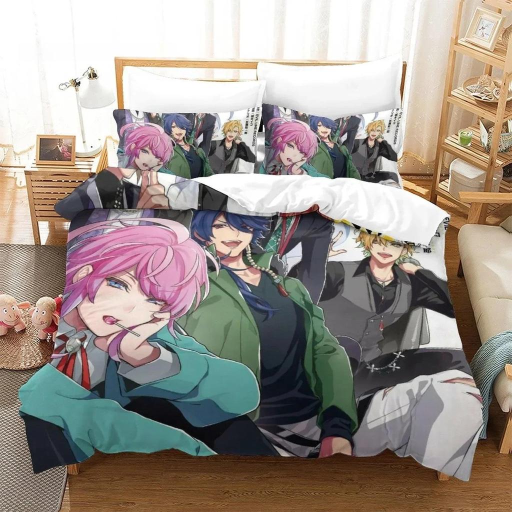 Hypnosis Mic Division Rap Battle Rhyme Anima Bedding Set Printed With Pillowcase Bed Duvet Cover Single Double Queen King Size